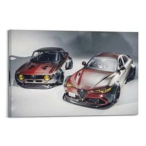 Sportauto-Poster für Alfa Romeo Giulia Supercar JDM Auto Dekorative Malerei Leinwand Wand und Kunst Bild Familie Schlafzimmer Dekor 40 x 60 cm von CETE