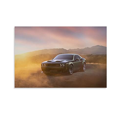 Sportauto-Poster für Dodge Challenger SRT Supercar-Poster, dekoratives Gemälde, Leinwand, Wandposter und Kunstbild, modernes Familien-Schlafzimmer, Dekoration, Poster, 30 x 45 cm von CETE