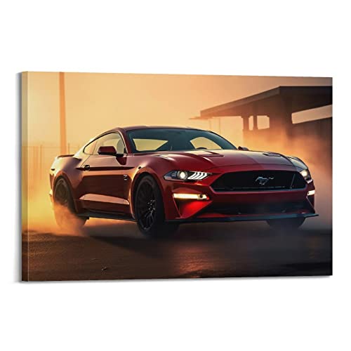 Sportauto-Poster für Ford Mustang Super Car Racing Car Dekorative Malerei Leinwand Wand und Kunst Bild Familie Schlafzimmer Dekor 40 x 60 cm von CETE