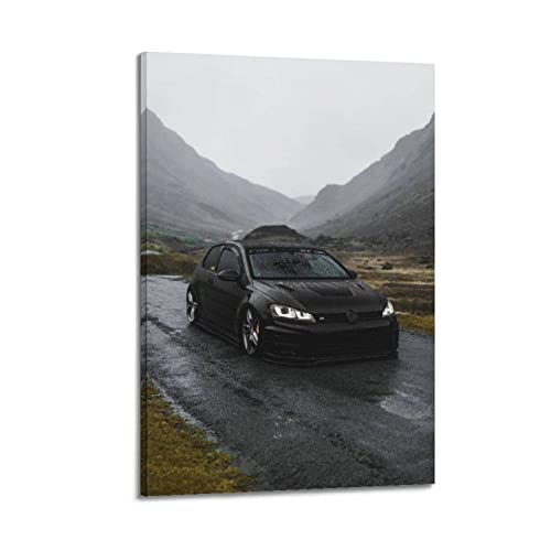 Sportauto-Poster für Golf MK7 GTI Rennauto, dekoratives Gemälde, Leinwand, Wand- und Kunstbild, Familien-Schlafzimmer, Dekoration, 60 x 90 cm von CETE