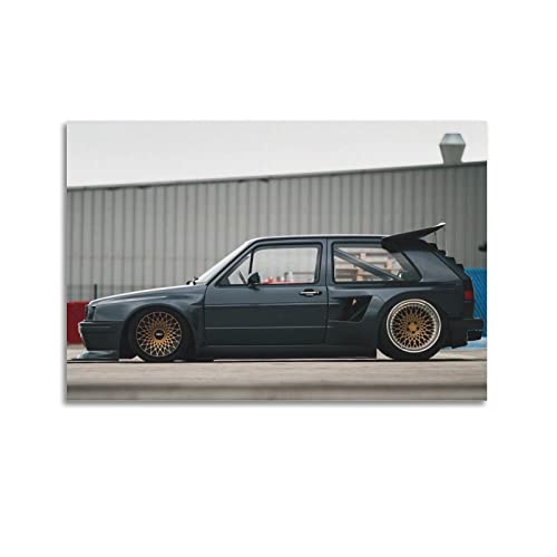 Sportauto-Poster für VW Golf GTi Mk2 JDM Auto Dekorative Malerei Leinwand Wand und Kunst Bild Familie Schlafzimmer Dekor 60 x 90 cm von CETE