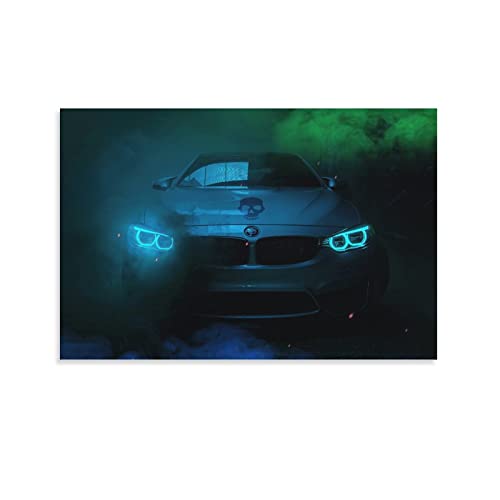 Sportwagen-Poster für BMW F82 M4, Luxus-Auto-Poster, dekoratives Gemälde, Leinwand, Wandposter und Kunstbild, modernes Familien-Schlafzimmer, Dekoration, Poster, 60 x 90 cm von CETE