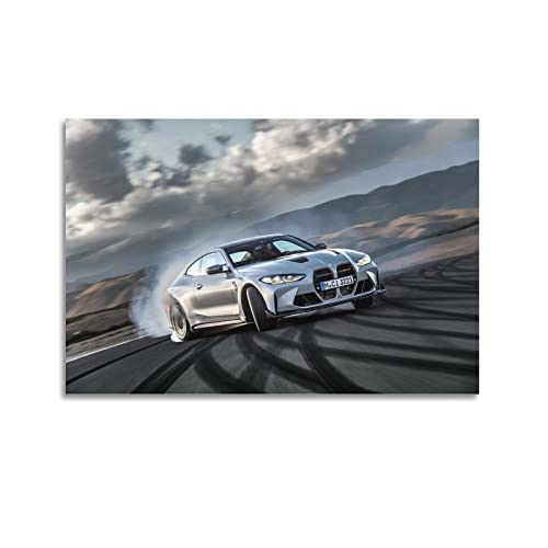 Super Sports Auto Poster BMW M4 Csl Performance Car Drift Poster Dekorative Malerei Leinwand Wandposter und Kunstbild Druck Modern Familie Schlafzimmer Dekor Poster 50 x 75 cm von CETE