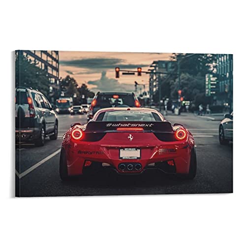 Supercar Poster Ferrari 458 Gt3 Poster, dekoratives Gemälde, Leinwand, Wandposter und Kunstbild, modernes Familien-Schlafzimmer, Dekoration, Poster, 40 x 60 cm von CETE