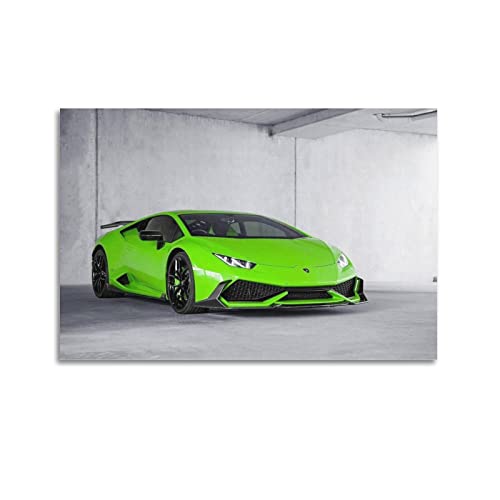 Supercar Poster für Lamborghini Huracan Grün Luxus Sportauto Dekorative Malerei Leinwand Wand und Kunst Bild Familie Schlafzimmer Dekor 40 x 60 cm von CETE