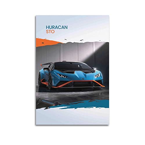 Supercar Poster für Lamborghini Huracan Sto Sports Racing Car Dekorative Malerei Leinwand Wand und Kunst Bild Familie Schlafzimmer Dekor 40 x 60 cm von CETE