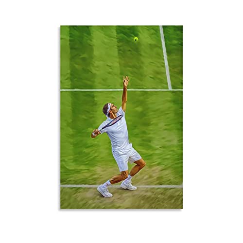 Tennis-Poster, legendäres Tennisspieler-Poster, dekoratives Gemälde, Leinwand, Wandposter und Kunstbild, modernes Familien-Schlafzimmer, Dekoration, Poster, 40 x 60 cm von CETE