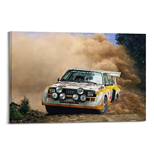 Vintage Auto Poster Audi Sport Quattro S1 Rallye Car Racing Poster Dekorative Malerei Leinwand Wandposter und Kunstbild Druck Moderne Familie Schlafzimmer Dekor Poster 40 x 60 cm von CETE