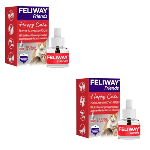 Ceva FELIWAY Friends Nachfüllflakon | Doppelpack | 2 x 48 ml | Pheromon-Verdampfer-Nachfüllung | Zur Konfliktreduzierung zwischen Katzen | Hält bis zu 30 Tage | Tierärztlich empfohlen Ceva FELIWAY Friends Nachfüllflakon | Doppelpack | 2 x 48 ml | Pheromon-Verdampfer-Nachfüllung | Zur Konfliktreduzierung zwischen Katzen | Hält bis zu 30 Tage | Tierärztlich empfohlen von Ceva
