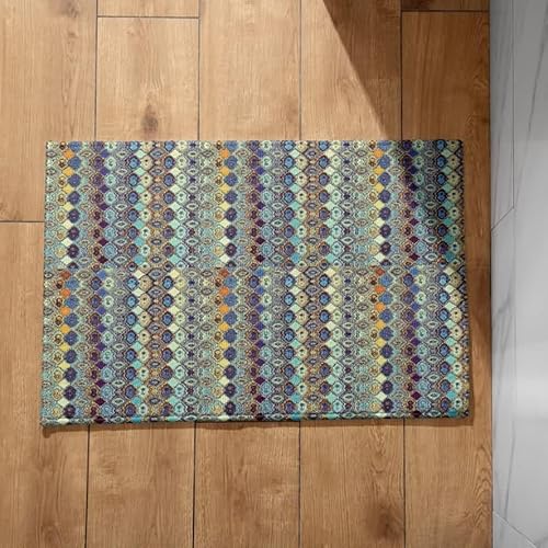 CEVAN Fußmatte Innen Waschbar Schmal rutschfeste Türmatte Für Eingangsbereich Psychedelisches Geometrisches Muster Schmutzfangmatte rutschfest Innen Fussmatte Camping 40x60cm von CEVAN