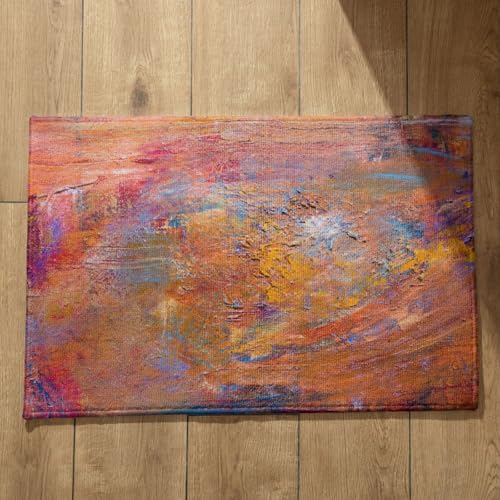 CEVAN Schmale Fußmatte Außen Türmatten Malen Schmutzfangmatte Schmal Fussmatten Für Den Aussenbereich Weiche Flanell-Oberfläche, Anpassbares Design, rutschfeste Fußmatten 50x80cm von CEVAN