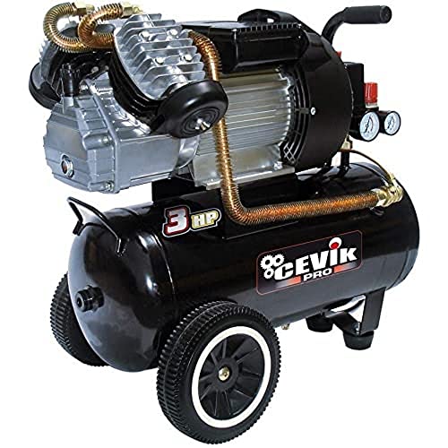 CEVIK PRO CA-PRO25VX Luftkompressor mit V-Kopf – Fassungsvermögen 25 l – Motor mit 3 PS – Druck max. 8 bar – Durchflussmenge 357 l/min – Ölschmierung – Transportrollen – ergonomischer Griff CEVIK PRO CA-PRO25VX Luftkompressor mit V-Kopf – Fassungsvermögen 25 l – Motor mit 3 PS – Druck max. 8 bar – Durchflussmenge 357 l/min – Ölschmierung – Transportrollen – ergonomischer Griff von CEVIK PRO