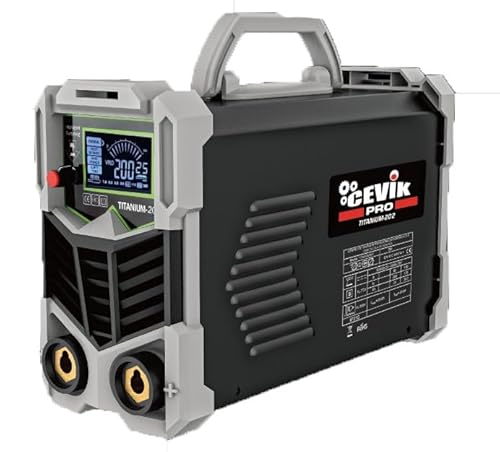 CEVIK PRO CE-TITANIUM162 – Inverter-Schweißgerät MMA mit Maske und Elektrodenhalter – 160 A 60% 230 V – Elektroden bis 4 mm – Digitalanzeige – IGBT – Generator OK – tragbar von CEVIK PRO