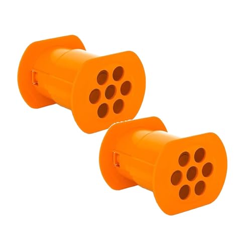 2er Set Cevapcici-Presse mit 7 Löchern – Hot Dog-Maker für schnelle & gleichmäßige Herstellung von hausgemachten Würsten (Orange) von CEWIFO
