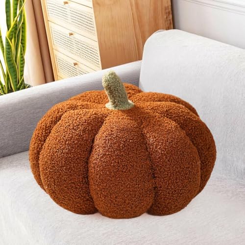 CEWROM 3D Plüsch Kürbis Dekokissen, Kürbis Deko, Kürbis Kopfkissen, Kürbiskissen Schlafzimmer Sofa Dekorative Kissen Geschenke Halloween Deko Party Favors von CEWROM