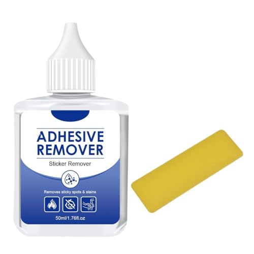 CEWROM Adhesive Remover, 50ml Klebereste Entferner, Etiketten Entferner, Aufkleber Entferner,Entfernt Schnell Klebereste,Etiketten,Aufkleber von Glatten Oberflächen, Label Remover mit Schaber von CEWROM