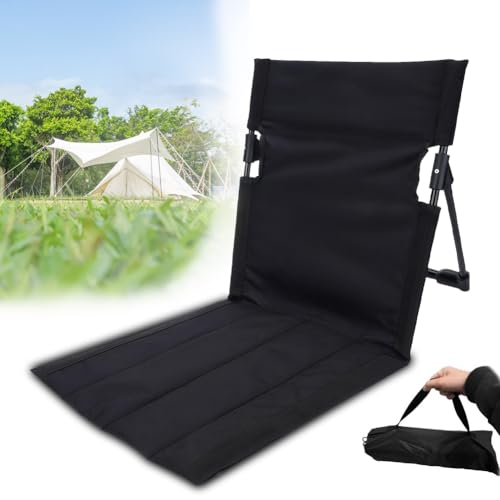 CEWROM Strandkorb mit Rückenlehne, Bodenstuhl Gefaltetes Sitzkissen, Sitzunterlage Outdoor, Tragbar Meditationsstuhl Strand Klappkissen Sitz, Stadion Sitzkissen, Strandsitz Strandstuhl Klappbar Leicht von CEWROM