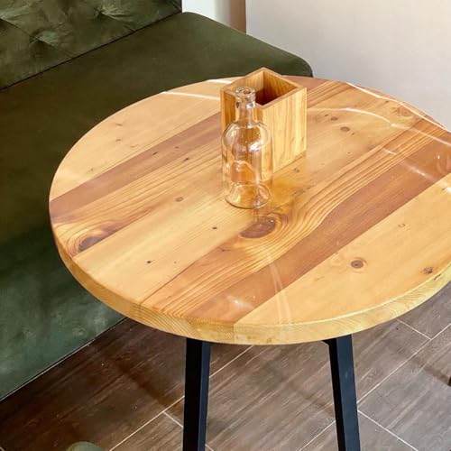 CEWROM Tischdecke Abwaschbar Rund, 120cm Outdoor Tischdecke, Wetterfest Gartentischdecke, Tischdecken Table Cloth für Garten Restaurant (Transparent) von CEWROM