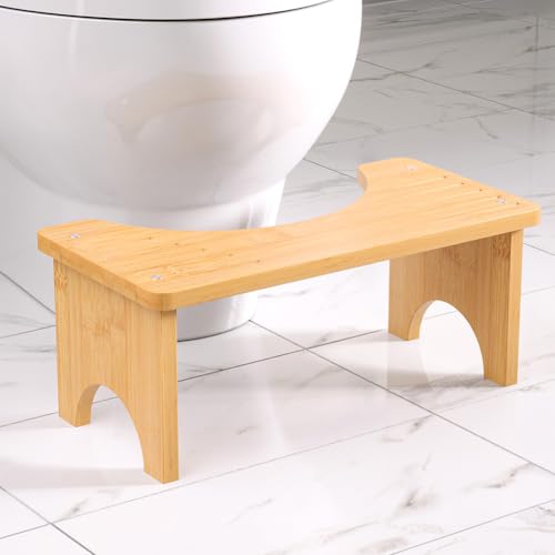 CEWROM Toilettenhocker aus Bambus, Natürlicher Toilettenhocker Erwachsene Badezimmer, Ergonomischer WC Hocker, Rutschfester gesunder und tragbarer Klohocker für Hämorrhoiden Verstopfung Blähungen CEWROM Toilettenhocker aus Bambus, Natürlicher Toilettenhocker Erwachsene Badezimmer, Ergonomischer WC Hocker, Rutschfester gesunder und tragbarer Klohocker für Hämorrhoiden Verstopfung Blähungen von CEWROM