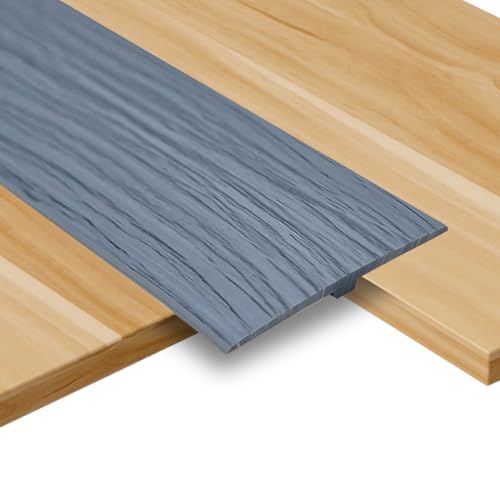 CEWROM Übergangsprofil T-Profil 300cm – Selbstklebende Übergangsleiste aus PVC – Flache Türschwellenleiste für Laminat, Fliesen & Bodenübergänge – Spaltabdeckung innen (Grau) von CEWROM
