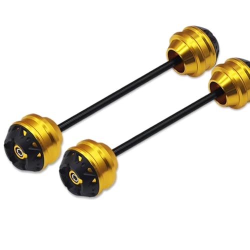 CEWSUIO Motorrad Achsgleiter Für MT-03 2015 2016 2017 2018 2019 2020 2021 2022 2023 2024 Motorrad 1 Paar Crash Protection Hinterachse Gabel Crash Sliders Schutz Radnabe(Yellow) von CEWSUIO