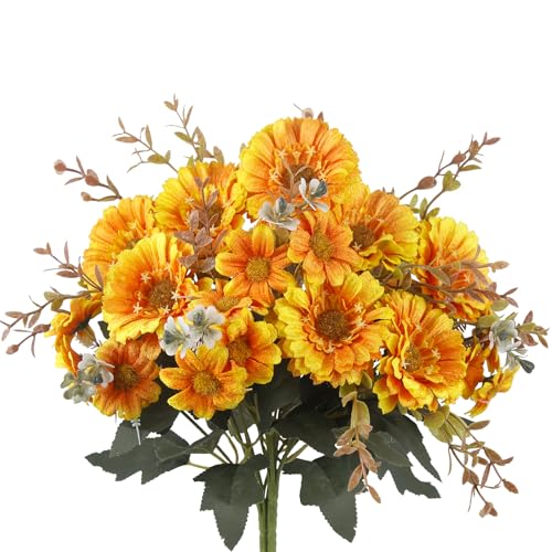 CEWUDA 2 Bündel Künstliche Sonnenblumen Herbst Deko Kunstblumen Herbst Blumenstrauß Künstlich Blumen wie Echt Herbststrauß Herbstblumen Gänseblümchen Seidenblumen für Tischdeko Hochzeit Wohnzimmer CEWUDA 2 Bündel Künstliche Sonnenblumen Herbst Deko Kunstblumen Herbst Blumenstrauß Künstlich Blumen wie Echt Herbststrauß Herbstblumen Gänseblümchen Seidenblumen für Tischdeko Hochzeit Wohnzimmer von CEWUDA