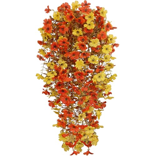 CEWUDA 4 Stück Kunstblumen Hängend Herbst 76CM Hängepflanze wie Echt Kunstpflanze Hängend Draußen Wetterfest Künstliche Hängend Herbstblumen für Garten Hochzeit blumenampel innen Herbst Deko CEWUDA 4 Stück Kunstblumen Hängend Herbst 76CM Hängepflanze wie Echt Kunstpflanze Hängend Draußen Wetterfest Künstliche Hängend Herbstblumen für Garten Hochzeit blumenampel innen Herbst Deko von CEWUDA
