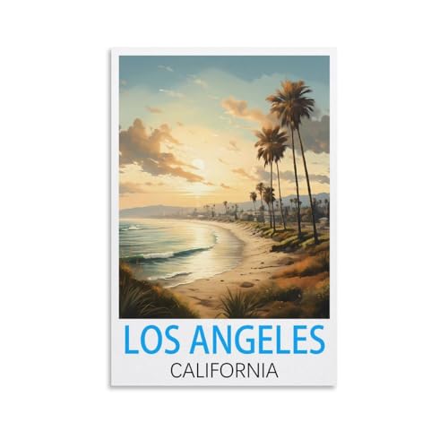 Los Angeles Kalifornien Vintage-Reiseposter, 20 x 30 cm, Leinwandkunst, Poster und Wandkunst, Bilddruck, moderne Familienschlafzimmer-Dekoration von CEYHNO