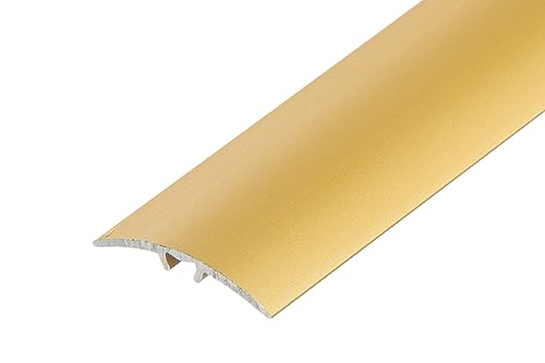 CEZAR Türschwelle, Übergangsprofil, Ausgleichsprofil, Übergangsschiene zum Schrauben, Aluminium schmal 37mm, Gold von Cezar