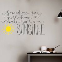 Kreiere Deinen Eigenen Sunshine Wandaufkleber | Motivationszitat Aufkleber Hausdekor Lustiger Spruch Wandkunst 58 X 37 cm // 23 14 Zoll von CEgraphicstore
