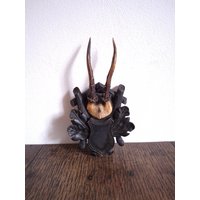 Antike Geschnitzte Holz Jagdtrophäe Mit Hirschgeweih Antike Geschnitzte Holz Jagdtrophäe Mit Hirschgeweih von CEsourced