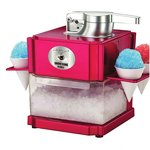 CF HomeEdition Snowcone/Slushie Maker, Eiscrusher, Shaved Ice Maker mit 4 Eisbechern und Servierhalter von CF Pro Series