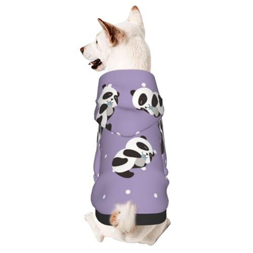 Hundepullover mit Panda-Muster, für den Winter, Welpen, Haustier-Sweatshirt, Kleidung für kleine und mittelgroße Hunde von CFAN