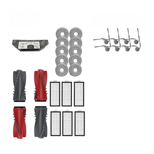 Hauptwalze, Seitenbürste, Hepa-Filter, Wischtuch, Kompatibel Mit Roborock, Qrevo Curv/P20 Pro Roboter-Staubsauger, Zubehörteile(29PCS) von CFBKPUGN