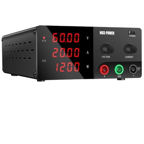 60 V 20 A Einstellbare Gleichstromversorgung 30 V 30 A Laborbank-Stromquelle Stabilisierte Stromversorgung Spannungsregler Hochleistungsquelle(220V,100V 5A Black) von CFCPLVMUD