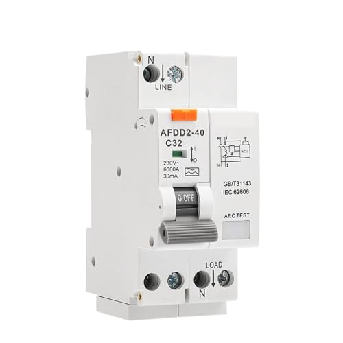 CFCPLVMUD AFDD2-40 AFCI Arc Fault Detection Device Fire Prevention Unit by Arc Monitoring AFDD+RCCB Type A 2P 40A 30mA(C Curve,16A 30mA) von CFCPLVMUD