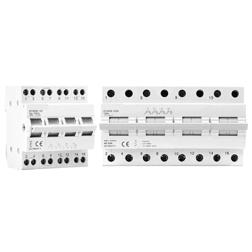 CFCPLVMUD GYHO8 4P 40A 63A 100A 125A Dual Power Manual Transfer Isolating Switch Interlock Circuit Breaker Modular Changeover Switch(63A) von CFCPLVMUD