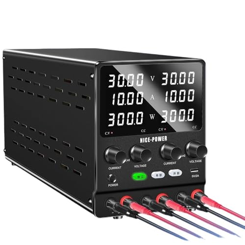 Neuestes zweikanaliges variables digitales Gleichstromnetzteil 30 V 10 A 60 V 5 A Spannungsregler Serien-Parallelfunktionen Laptop-Reparatur(US Plug,120V 3A Dual-Channel) von CFCPLVMUD
