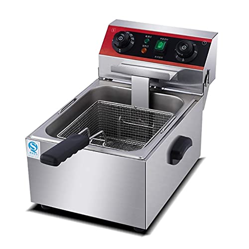 Fettfritteusenkorb, elektrische Friteuse aus Edelstahl mit Ölabscheideventil und Netzkorb-Temperaturregelung und automatischer Zeitsteuerung – Pommes-Frites- und Kartoffelturmmaschine, einfach zu bed Fettfritteusenkorb, elektrische Friteuse aus Edelstahl mit Ölabscheideventil und Netzkorb-Temperaturregelung und automatischer Zeitsteuerung – Pommes-Frites- und Kartoffelturmmaschine, einfach zu bed von CFDYMTJ