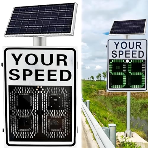 2 Digitale LED-Geschwindigkeitsanzeigen, Solarbetriebenes Radar-Geschwindigkeitsbegrenzungsschild Mit Hoher Helligkeit, Reflektierend, Straßenradar-Feedback-Schild, Sichtweite: > 500 M 2 Digitale LED-Geschwindigkeitsanzeigen, Solarbetriebenes Radar-Geschwindigkeitsbegrenzungsschild Mit Hoher Helligkeit, Reflektierend, Straßenradar-Feedback-Schild, Sichtweite: > 500 M von CFDZCP