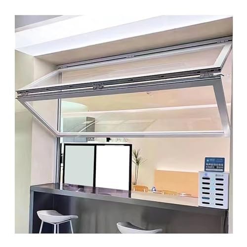 Einzeln Aufgehängte Schuppenfenster, Aluminiumlegierung Food Truck Service Mobile Home Fenster, Aufwärtsfenster For Coffee Shop(95x90cm) von CFDZCP