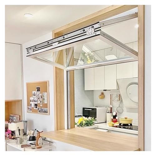 Flexible Faltfenster, Imbisswagen-Service-Konzessionsfenster Aus Aluminiumlegierung, 5 Mm Dickes Gehärtetes Glas, For Bekleidungsgeschäfte Und Cafés/Lebensmittel(20x26in(50.8x66cm)) von CFDZCP
