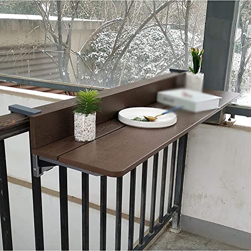 Hängender Klapptisch For Balkongeländer Im Freien, Kreativer Schwebender Schreibtisch For Die Wand, Hängender Computertisch Aus Holz For Arbeitszimmer, Esszimmer Und Schlafzimmer Zur Platzersparnis(Co von CFDZCP