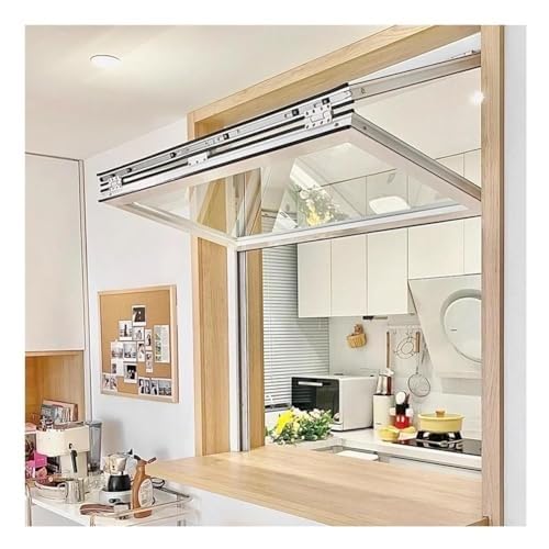 Imbissstand-Servierfenster, Food Truck-Service Aus Aluminiumlegierung, Bis Zu 80 Grad Standservierung, For Schule, Deli(80x90 cm) von CFDZCP