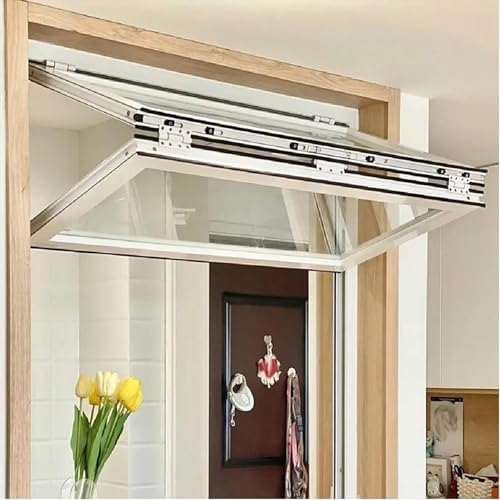 Konzessionsfenster Mit Aluminiumrahmen, Anpassbares Metallhausfenster, Bis Zu 85 Grad Standservierung, For Küche, Teeladen Und Blumenladen(24x40in(61x101.6cm)) von CFDZCP