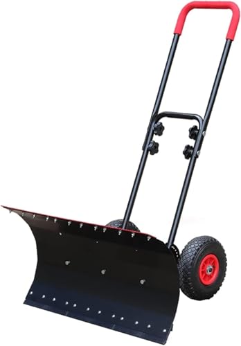 schneeschaufel Schneeschaufel Mit Rollen, Rollender Schneeschieber, Schneeräumschaufel, Manueller Schneepflug, Verstellbarer Griff, Geeignet for Einfahrten, Gehwege, Gärten von CFDZCP