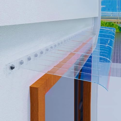 türmarkisen Außen Haustürvordach, Fenstermarkise, 3,5 Mm Dicke Polycarbonat-Massivplatte, Außendachmarkise, Wärmedämmung Und UV-Schutz(Facade,50x190cm/20 x75) von CFDZCP
