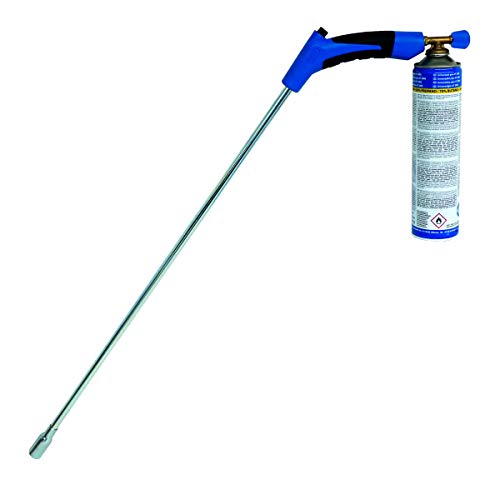 CFH Bio-Gärtner Deluxe PZ 7000 Abflammgerät inkl. Gasdose 600 ml - Unkrautbrenner Gas Anwendung, 2,32 kW bei über 1.000 °C Flammentemperatur, Auch als Grillanzünder geeignet, Integrierte Piezozündung von CFH