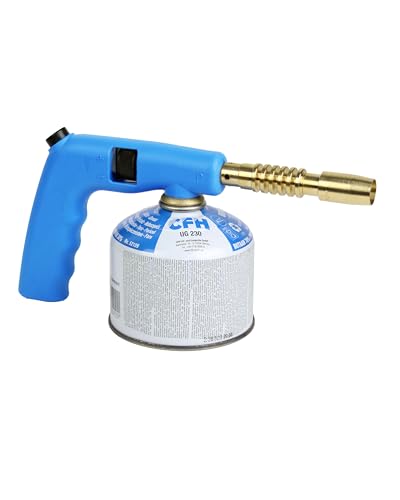 CFH Piezo Compact PC 140 - Vielzweck Gas Lötgerät mit Piezozündung, Ø 17 mm Spezialbrenner, Lötbrenner zum Hart- und Weichlöten, Lötbrenner nach DIN EN 521, TÜV SÜD Bauart geprüfte Kartusche CFH Piezo Compact PC 140 - Vielzweck Gas Lötgerät mit Piezozündung, Ø 17 mm Spezialbrenner, Lötbrenner zum Hart- und Weichlöten, Lötbrenner nach DIN EN 521, TÜV SÜD Bauart geprüfte Kartusche von CFH