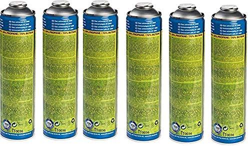 CFH. 6X Universalgas at 2000 Gas 30% Propan und 70% Butan Gaskartusche Druckgasdose 330g 600 ml von Evenes